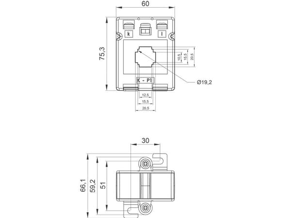 Virtamuuntaja 4NC5 250/5A 2,5VA CL 0,2s