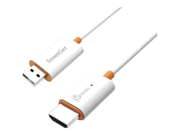 j5create JVAW56 - Trådlöst ljud-/videoadapter - vit
