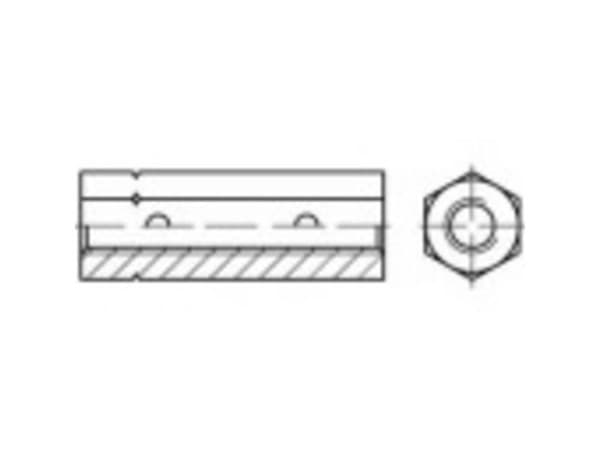 TOOLCRAFT 136583 Sekskantmutter M30 stål galvanisert DIN 1479 1 stk