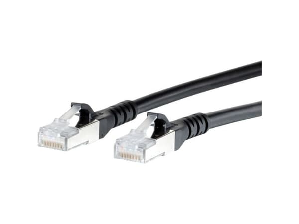 BTR NETCOM Cat6A, 7m, 7 m, Cat6a, RJ-45, RJ-45, Sort