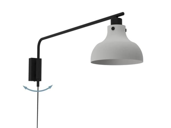 EGLO MATLOCK vegglampe D800 E27 grå