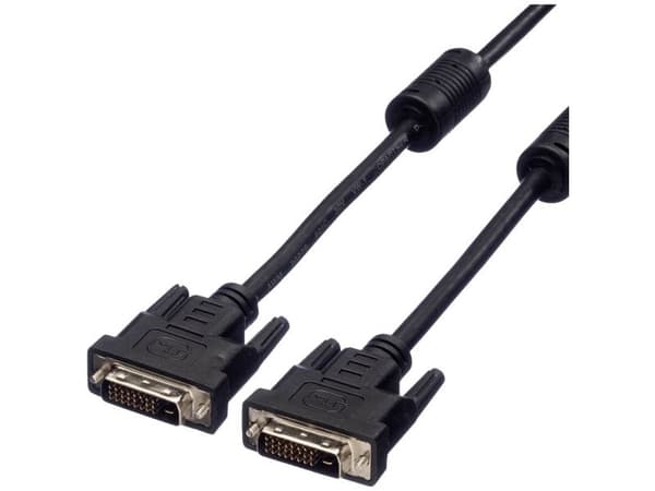 Value DVI-D/DVI-D, 2 m, 2 m, DVI-D, DVI-D, Sort, 1 stykker, Hankjønn/hankjønn
