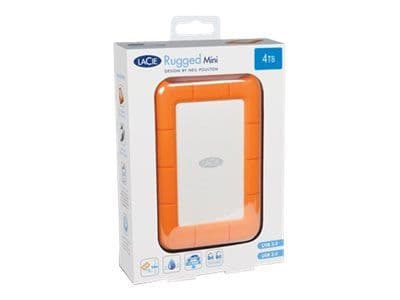 Seagate LaCie Rugged Mini 4TB extern hårddisk USB 3.0 robust orange