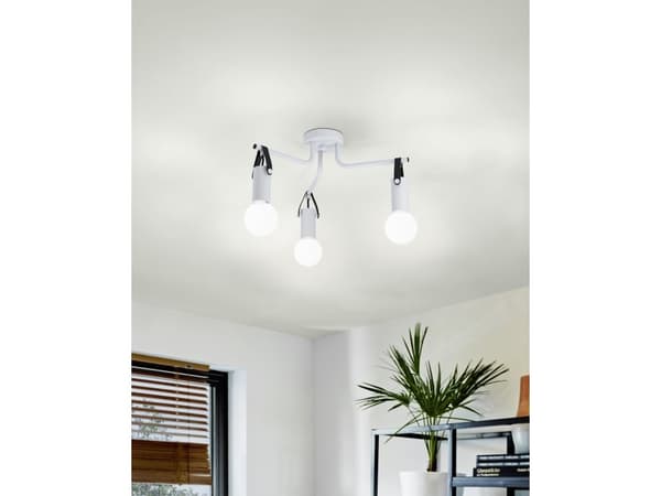 EGLO APRICALE taklampe E27 3L grå/svart