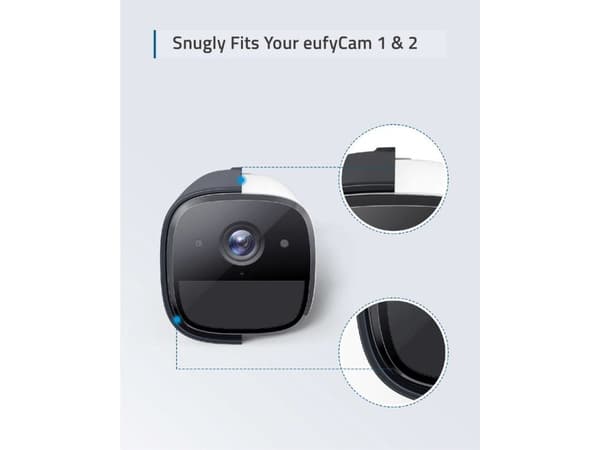 Eufy T8711111, suojus, ulkokäyttöön, musta, Eufy, eufyCam 1/2, silikoni, silikoni