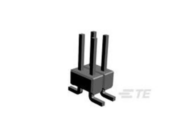 TE Connectivity AMPMODU MOD II Series Straight Surface Mount Pin Header, 4 Contact(s), 2.54mm Pitch, 2 Row(s),