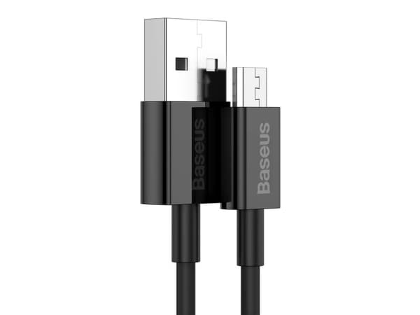 Baseus Superior, 2 m, USB A, Micro-USB A, USB 2.0, 480 Mbit/s, Hvid