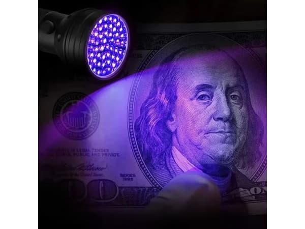 Wozinsky WLT-51L IP65 UV Flashlight for Trace Detection - Black