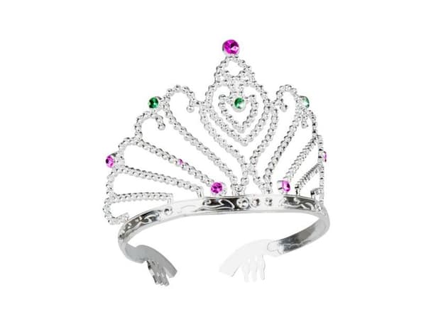 Silverfärgat prinsessdiadem