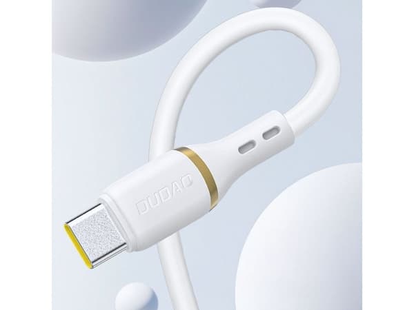 Dudao L25T USB-A - USB-C Silicone Cable 5A 1m - White
