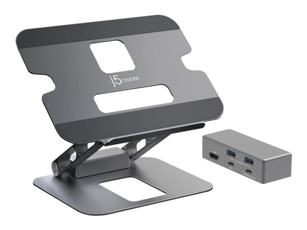 j5create JTS327 - Dockningsstation + ställ för bärbar dator - USB-C / Thunderbolt 3 / Thunderbolt 4 - HDMI