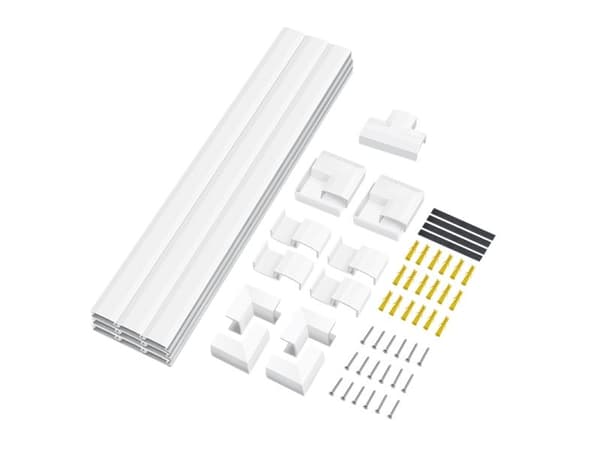 LogiLink Cable channel set, wall installation, 67pcs, white