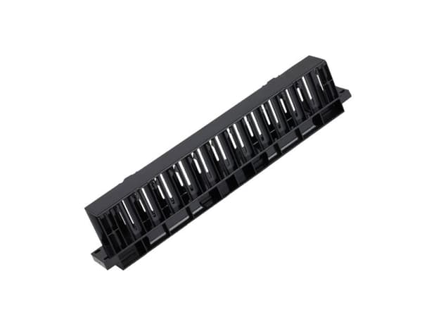19" kabelhantering i plast, rundade hörn, 1U