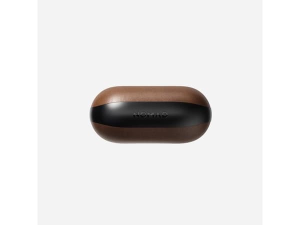 Nomad Modern Leather Case, brun - Airpods 4