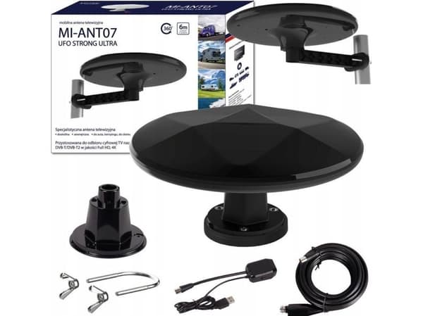 Mistral DVB-T2 antenne MI-ANT07 UFO - sort