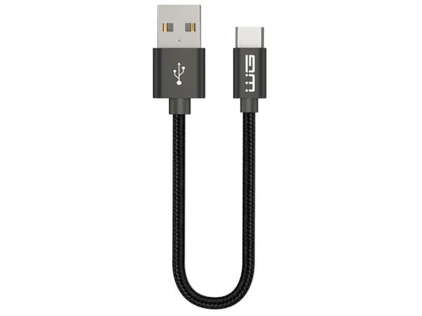 Winner Group 7974, 0,2 m, USB A, USB C, Musta