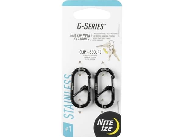 NiteIze Karabinków Nite Ize G-Series 1 2pack Musta