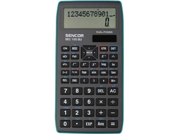 Kalkulator SEC 150 BU skole 12+10 siffer LCD