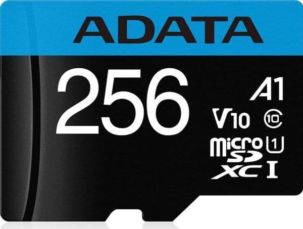 ADATA Premier - Flashminnekort (microSDXC til SD-adapter inkludert) - 256 GB - Video Class V10 / UHS-I U1 / Class10 - microSDXC UHS-I