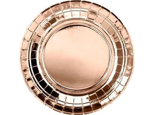 Rose gold tallerkner, 18 cm