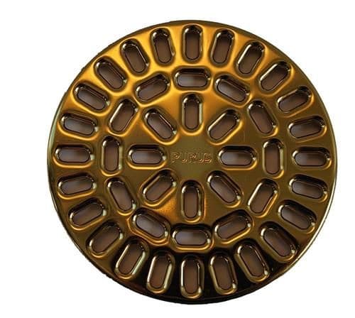 PVD rustfri Ø150mm messing vinyl rist