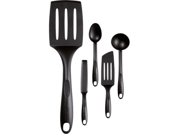 TEFAL kitchen tool set, högkvalitativt nylon, svart