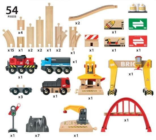 BRIO 33097 Junarata muovilaatikossa (50 osaa)
