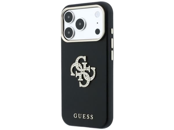 Deklas Guess Smooth & Big Strass Logo Case for iPhone 18 Pro / 17 Pro - Juodas