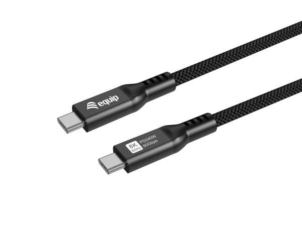 Equip 128441, 1,2 m, USB C, USB C, USB4 Gen 4x2, 80 Gbit/sek, Sort