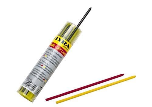 Dybhulspen refill rød, gul og sort Basic 12stk Lyra Dry 10,5 cm