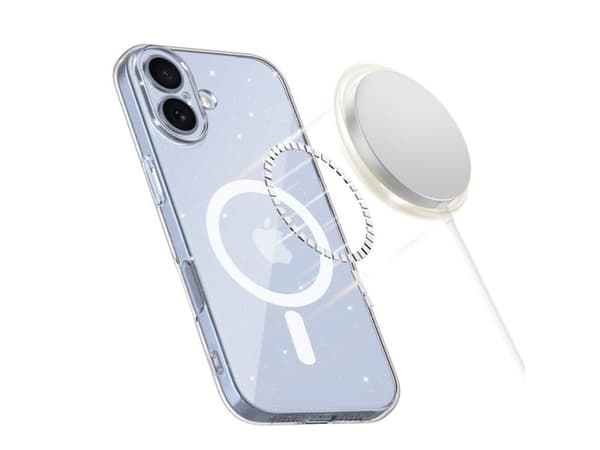 Tech-Protect FlexAir MagSafe-deksel til iPhone 17 - klar glitter