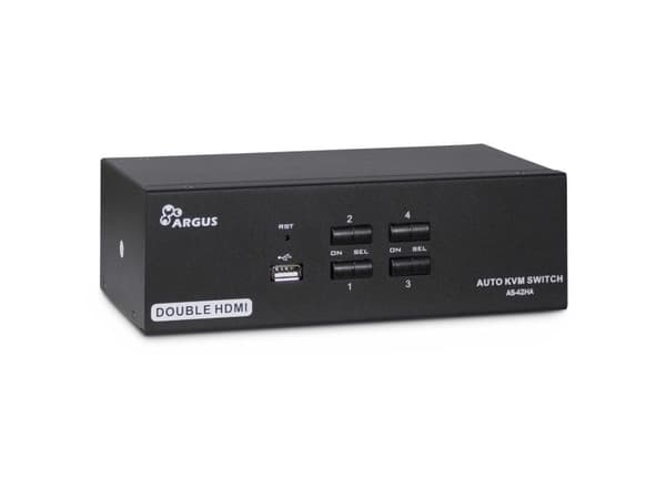 Argus KVM AS-42HA - KVM / lydsvitsj - 4 x KVM/lyd - stasjonær