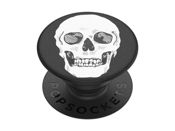PopSockets Shaky Bones White, Grippi, Musta, Valkoinen, Universaali, 1 kpl