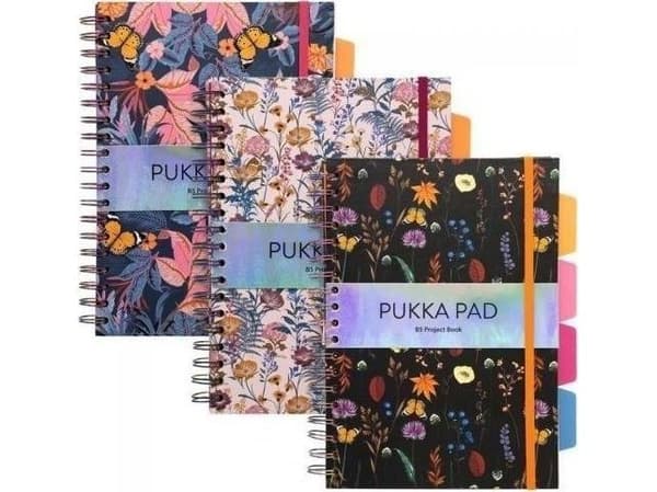 Project Book Bloom B5/100K linjer mix (3 st) PUKKA