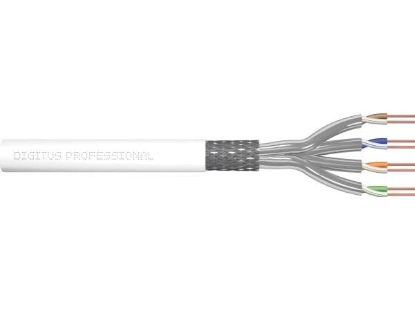DIGITUS Professional - Massekabel - 305 m - SFTP - CAT 7 - halogenfri, solid - hvit, RAL 9003
