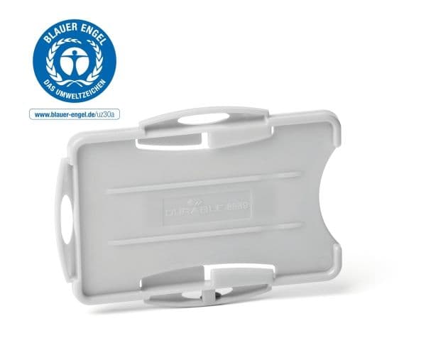 DURABLE ECO - Kortholder - for 54 x 87 mm - klips, taljerep - grå