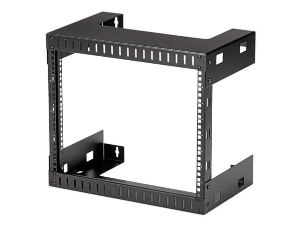Startech 8U 19" Wall Mount Network Rack - 12" Deep 2 Post Open Frame Server Room Rack for Data/AV/IT/Computer Equipment/Patch Panel with Cage Nuts ...