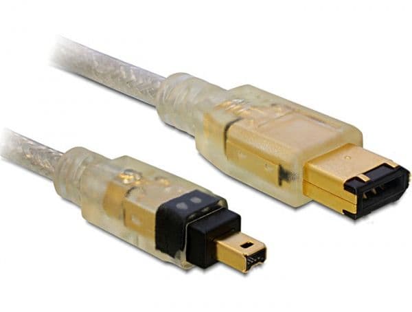 Delock - IEEE 1394 kaapeli - 6-PIN FireWire (han) - 4-PIN FireWire (han) - 2 m