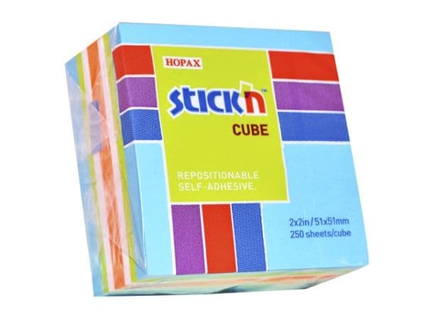 Notes, BNT Stick´n, Cube, blå, 51x51mm - (12 stk.)