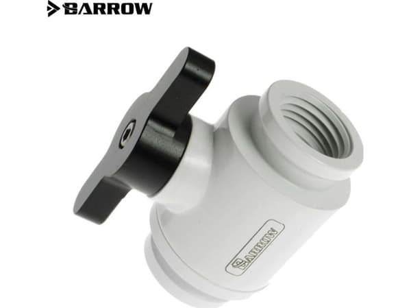 Barrow kuleventil (10 mm) G1/4, hvit/sort