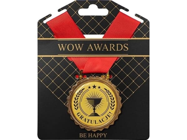 BGtech gave-medalje med teksten Gratulerer!