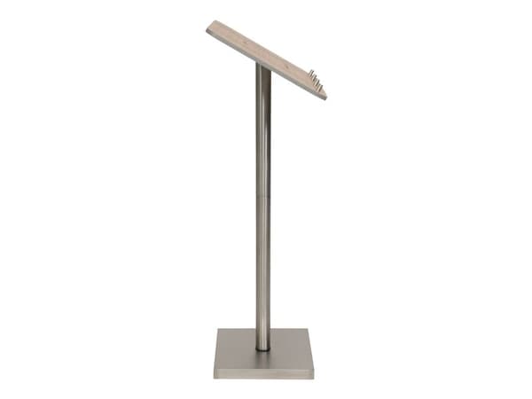 Securit® MENU STAND display för A3/dubbel A4 med stolpe och bas teak