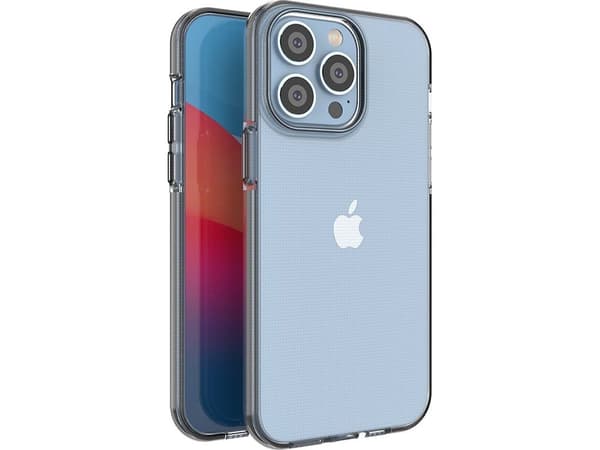 Spring Case-etui til iPhone 14 Pro Max silikoncover med ramme - svart