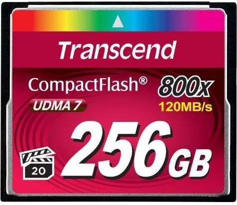 Transcend Premium - Flashminnekort - 256 GB - 800x - CompactFlash