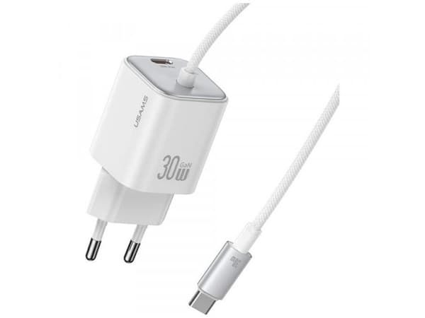 USAMS CC264 PD30W USB-C-laddare med laddkabel