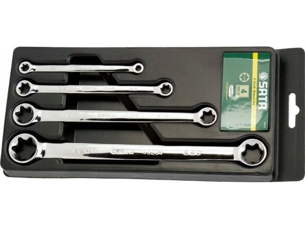 SATA E-TORX ringnøkkel, 4 stk – dobbeltsidig