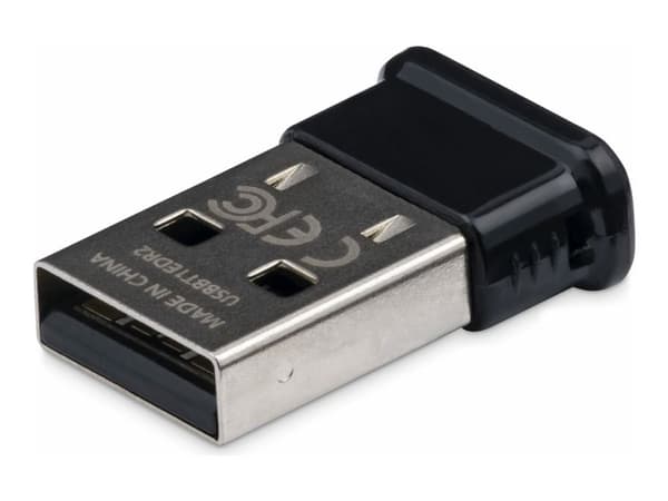 Startech Bluetooth Adapter - Mini USB Adapter - Bluetooth 2.1 - Class 1 EDR - Bluetooth Receiver (USBBT1EDR2) - Nettverksadapter - USB - Bluetooth ...