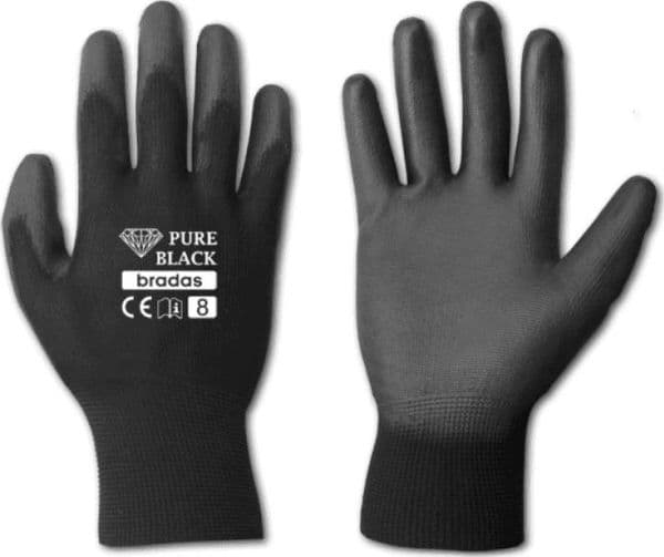 Bradas RWPBC10, Polyester, Polyuretan, Svart, Unisex, 1 par