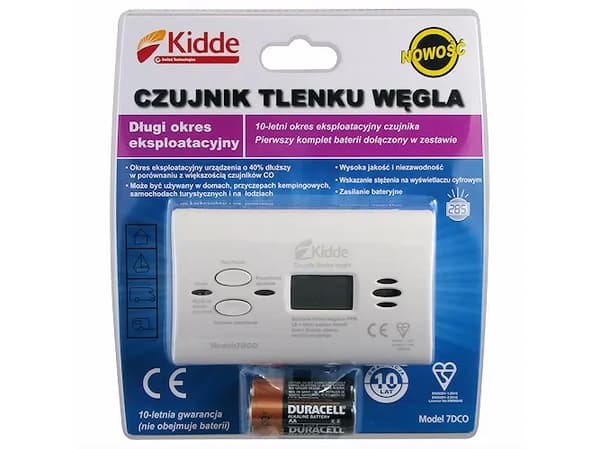 Kidde K7DCO gass-/kullmonoksidalarm med digitalt display