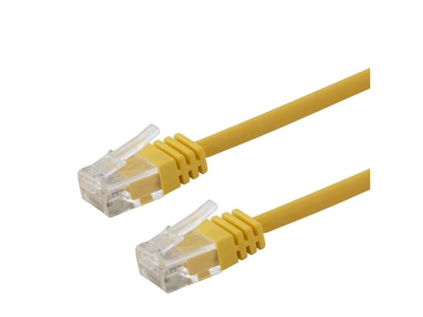 U/UTP Cat6 patchkabel AWG28, 0,75 m, gul, LSZH
